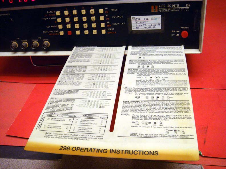 ESI TEGAM 296 Automatic LCR Digital Impedance Meter
