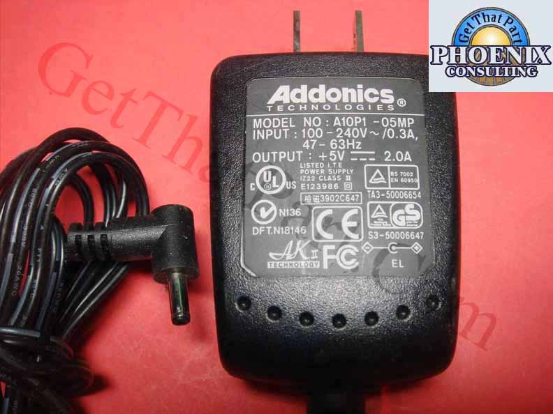 Addonics A10P1-05MP OEM Power Adapter 5V 2.0A