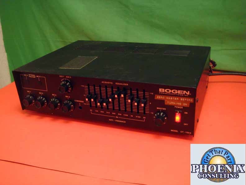 Bogen CT-100B CT100B CT100 100W 4CH Mixer Amplifier Amp