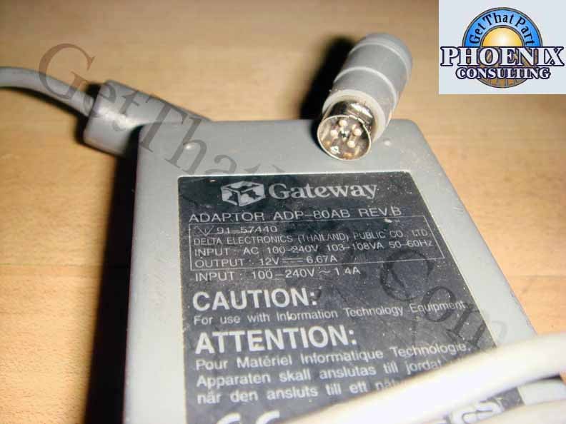 Gateway Genuine ADP-80AB REV.B 12V 6.67A  AC Adapter