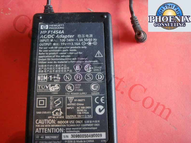 HP OEM F1454A AC/DC Power Adapter