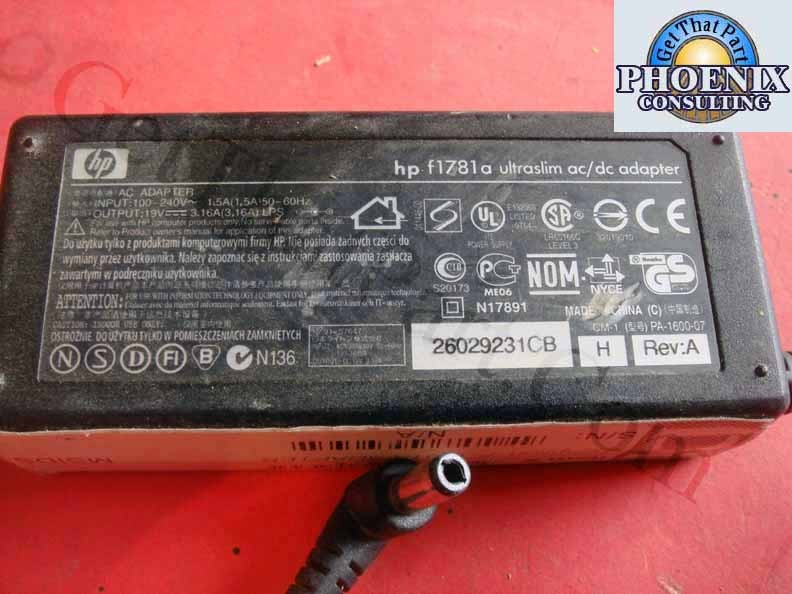 HP UltraSlim AC Adapter for OmniBooks F1781A