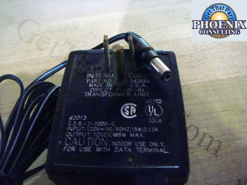 Intermec 042684 10V 8W NiCad Battery Charger AC Adapter
