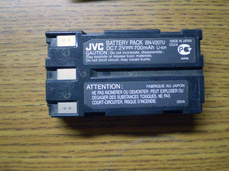 JVC BN-V207U OEM Li-On 7.2V 700MAh Camera VTR Battery