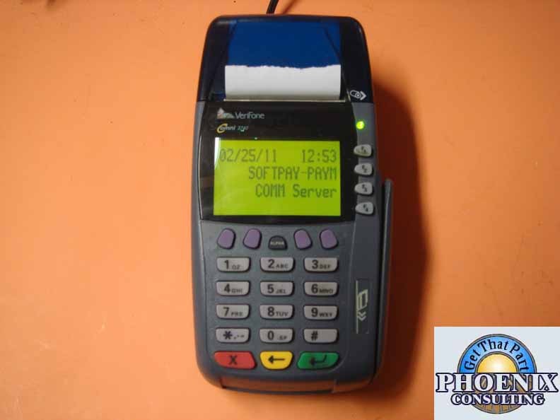 Verifone Omni 3740 Ethernet Dial Credit Card Terminal
