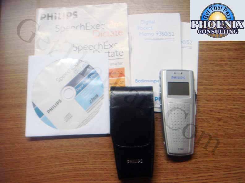 Philips 9360 Digital Pocket Memo LFH9360  with 64MB SD Card