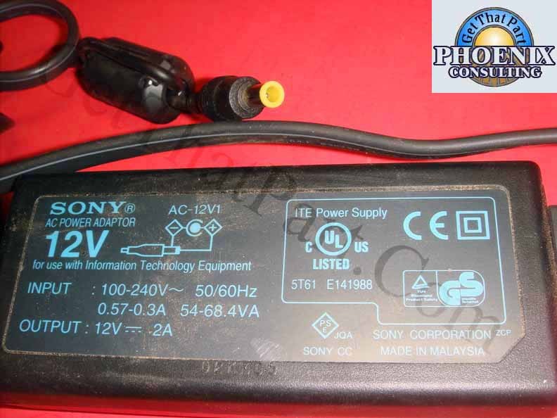 Sony OEM AC Power Adapter AC-12V1