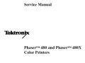 Xerox/Tektronix 480 Color Printer Service Manual