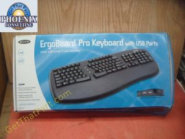 Belkin Ergoboard Pro USB Natural Split Keyboard New F8E887-BLK