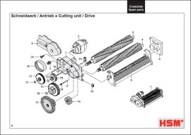 HSM Classic 102.2 102 cc 102 sc Paper Shredder Oem Rubber Bearing New