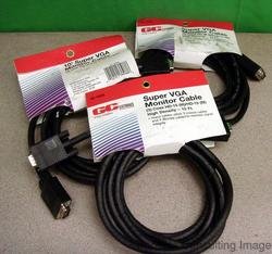 GC Super Vga HD-15 M-M Svga 10' Monitor Cable Lot of 3