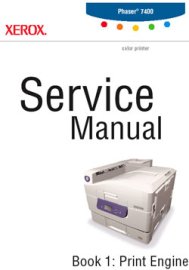 Xerox Phaser 7400 Color Laser Printer Service Manual Book 1