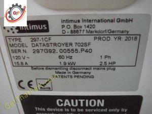 Intimus 175 702 Audit Simple MicroCut German Business Paper Shredder