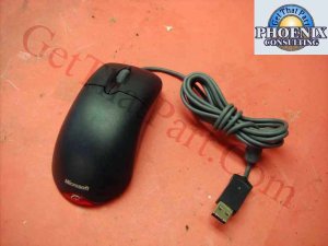 Microsoft X802382 Optical USB 3 Button Charcoal Wheel Mouse